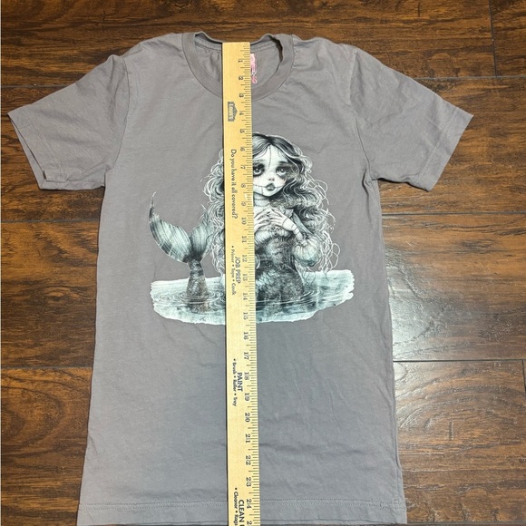 Hot Topic Charcoal Mermaid Graphic Tee - Picture 5 of 9